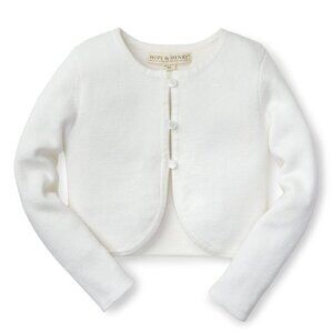 NWT Hope & Henry Cropped Curved Hem Cardigan Sz 2-3